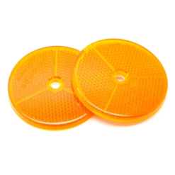 Funecobikes 2 Catadioptres Ronds Orange 80 Mm