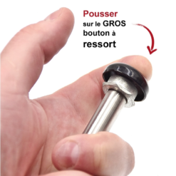 Funecobikes Axe Roue Fauteuil Roulant Inox Gros Boulon D.12,7 Mm -Pas Cher Cyclo Forte Magasin axe roue fauteuil roulant inox gros boulon d127 mm 4