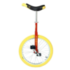 Monocycle QU-AX 20" Luxus Rouge Avec Jante En Alu, Pneu Jaune -Pas Cher Cyclo Forte Magasin monocycle qu ax 20 luxus rouge avec jante en alu pneu jaune