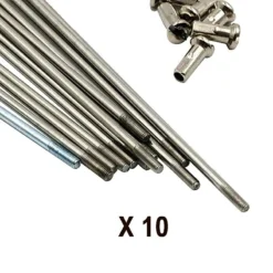 Funecobikes Rayons Roue De Vélo Avec écrous à Rayon - Kit De 10 Pièces