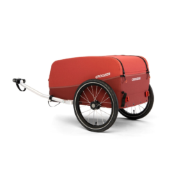 Croozer Remorque De Transport Cargo Kalle Lava Red Capacité 92 L -Pas Cher Cyclo Forte Magasin remorque croozer cargo 16 2018 campfire red timon lat attel bache 5