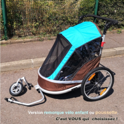 Remorque Vélo Pliable Pour 2 Enfants Maxxus -Pas Cher Cyclo Forte Magasin remorque velo pliable pour 2 enfants maxxus 4