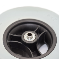 Greentyre Roue Pleine 200 X 50 - Bandage Gris - Jante Noire - Pour Axe 8 Mm -Pas Cher Cyclo Forte Magasin roue pleine 200 x 50 bandage gris jante noire pour axe 8 mm 4