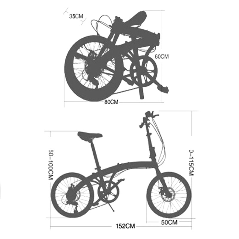Funecobikes Vélo Pliant Mini VTT Avec Freins à Disques 4 Funecobikes Vélo Pliant Mini VTT Avec Freins à Disques – Image 2